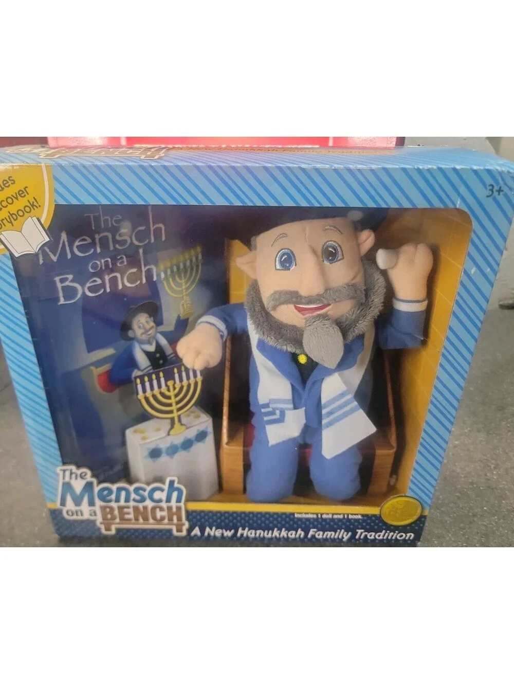 The Mensch on a Bench NIB 2016 Doll And Book